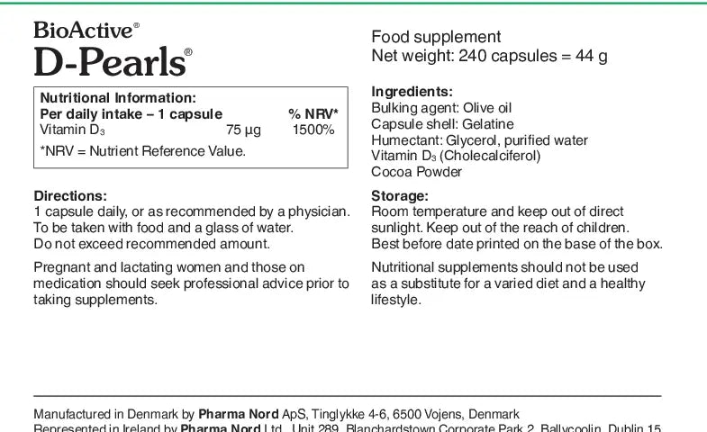 Pharma Nord Bioactive Vitamin D-Pearls 75µg