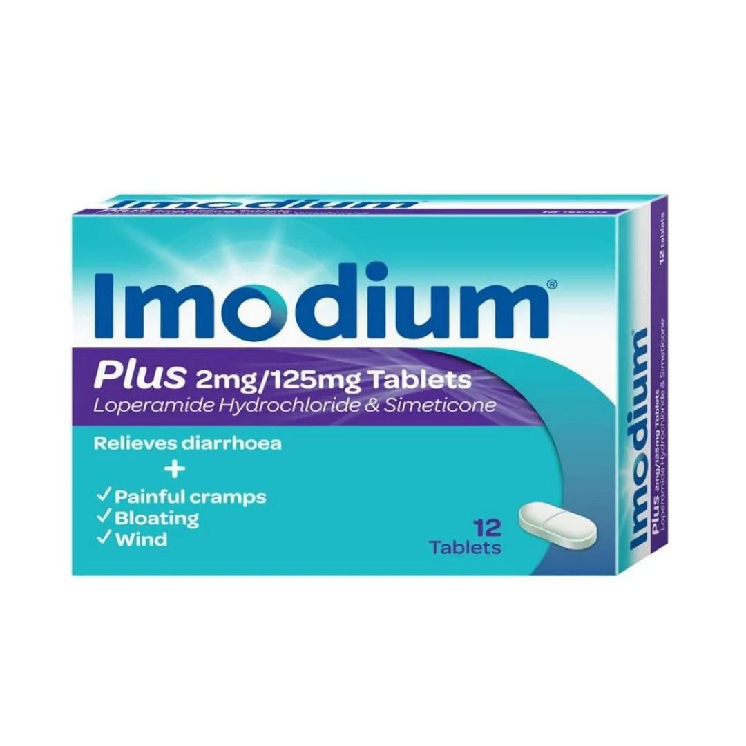 IMODIUM PLUS 2MG/125MG TABlets - 12 Pack