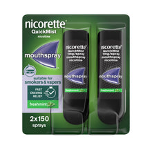 Nicorette Quickmist Freshmint Dual Pack (2 x 150 sprays)