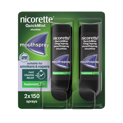 Nicorette Quickmist Freshmint Dual Pack (2 x 150 sprays)