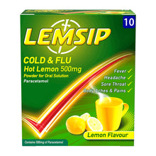 LEMSIP Cold & Flu Original Lemon Sachet - 10 Pack