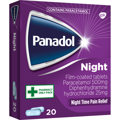 Panadol Night Film-Coated - 20 Tablets