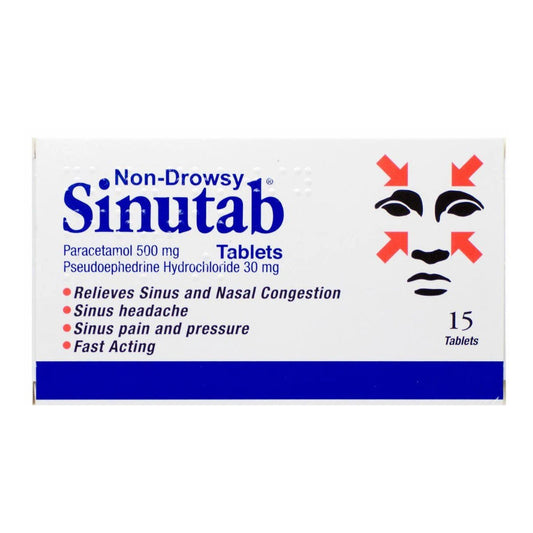 SINUTAB Non-Drowsy Tablets - 15 Pack