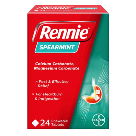 RENNIE Digestive Spearmint Tablets - 24 Pack