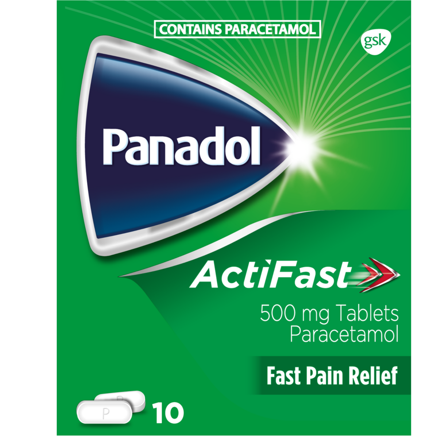 Panadol ActiFast 500mg - 10 Tablets