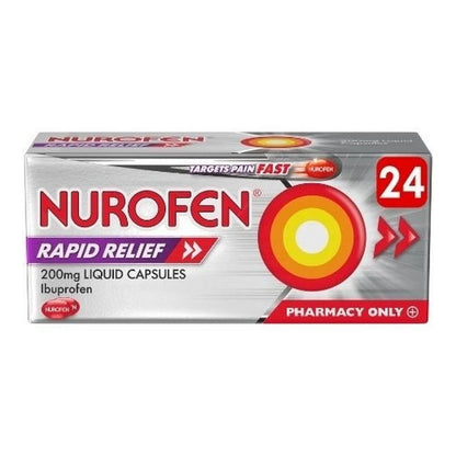 NUROFEN Rapid Relief Ibuprofen 200Mg - 24 Capsules