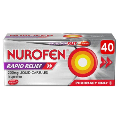 Nurofen Rapid Relief 200Mg Liquid Capsules - 40 Pack