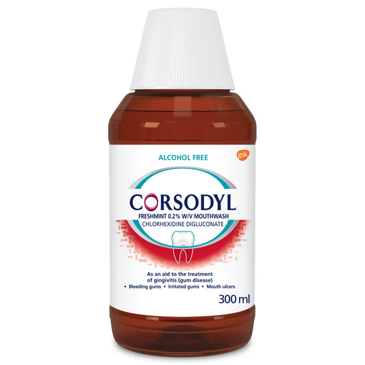 Corsodyl 0.2% Freshmint Alcohol Free Mouthwash - 300ml