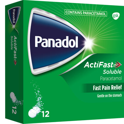 Panadol ActiFast 500mg Soluble Tablets - 12 Pack