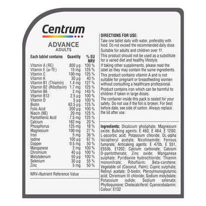 Centrum Advance Multivitamin - 60 Tablets