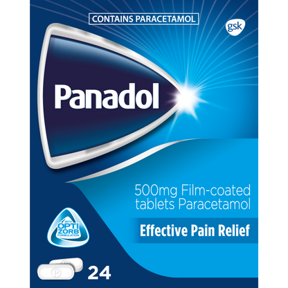 Panadol 500mg Film-Coated - 24 Tablets