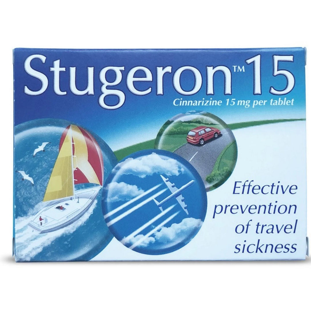 STUGERON Travel Sickness Tablets 15mg - 15 Pack