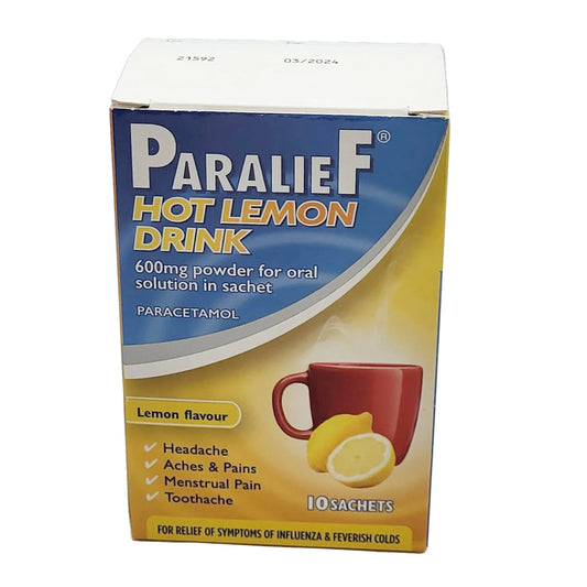 PARALIEF HOT LEMON DRINK 600MG - 10 Sachets