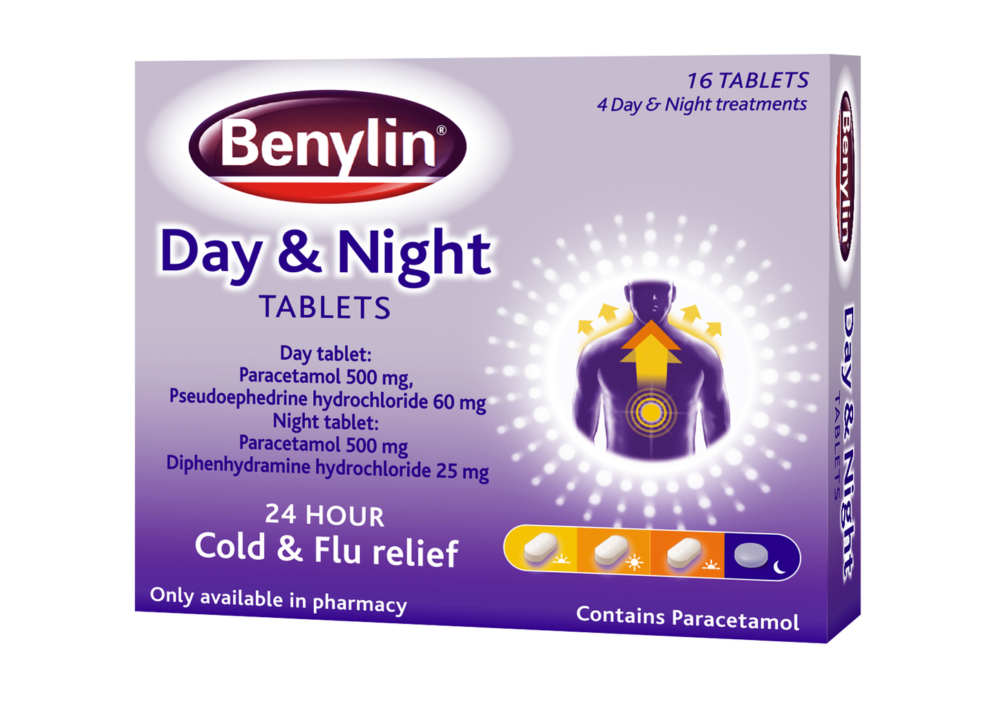 BENYLIN Day & Night Tablets - 12 Pack