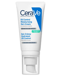 CeraVe oil control moisturizing gel-cream tube on a white background