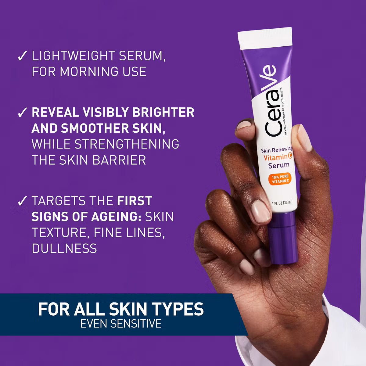 CeraVe Skin Renewing 10% Pure Vitamin C Serum 30ml