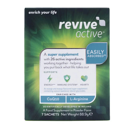 Green Revive Active health food supplement 7 sachets.