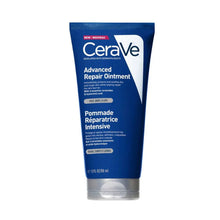 CeraVe Advanced Repair Ointment tube on a white background - 88ml size. Navy tube on white background.