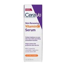 Image showing CeraVe Skin Renewing Vitamin C Serum in a box packaging on a white background.