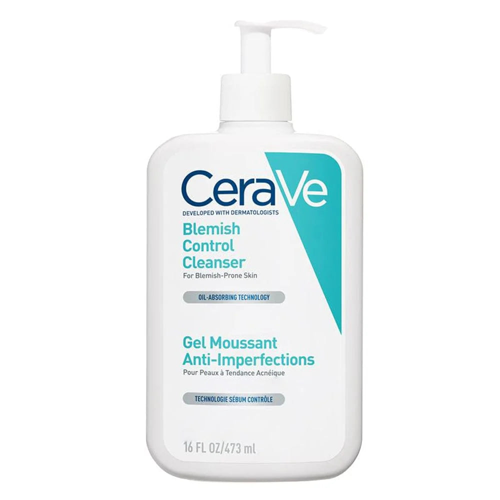 CeraVe Blemish Control Cleanser bottle on a white background 473ml