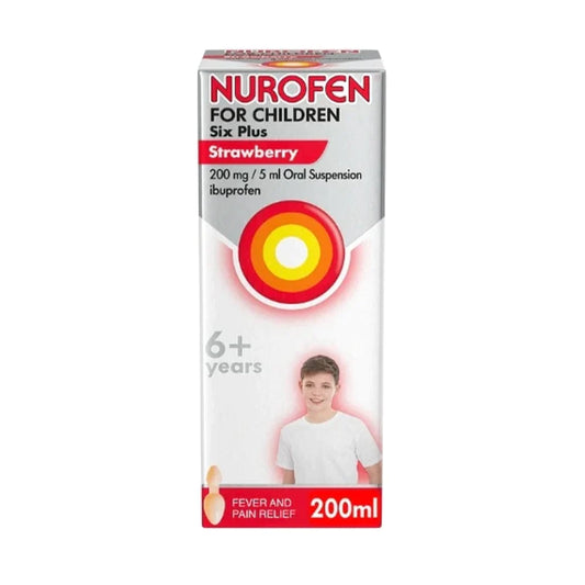 Nurofen for Children Six Plus Strawberry 200mg/5ml Oral Suspension - 200ml