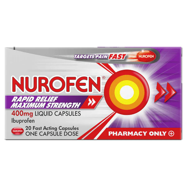 Nurofen Rapid Relief Maximum Strength 400mg - 20 Capsules