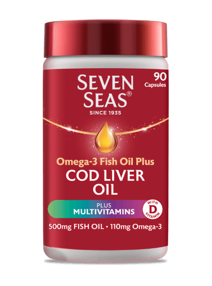 Seven Seas Omega-3 Fish Oil Plus CLO plus multivitamin (90 capsules)
