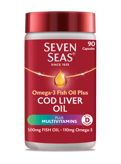 Seven Seas Omega-3 Fish Oil Plus CLO plus multivitamin (90 capsules)