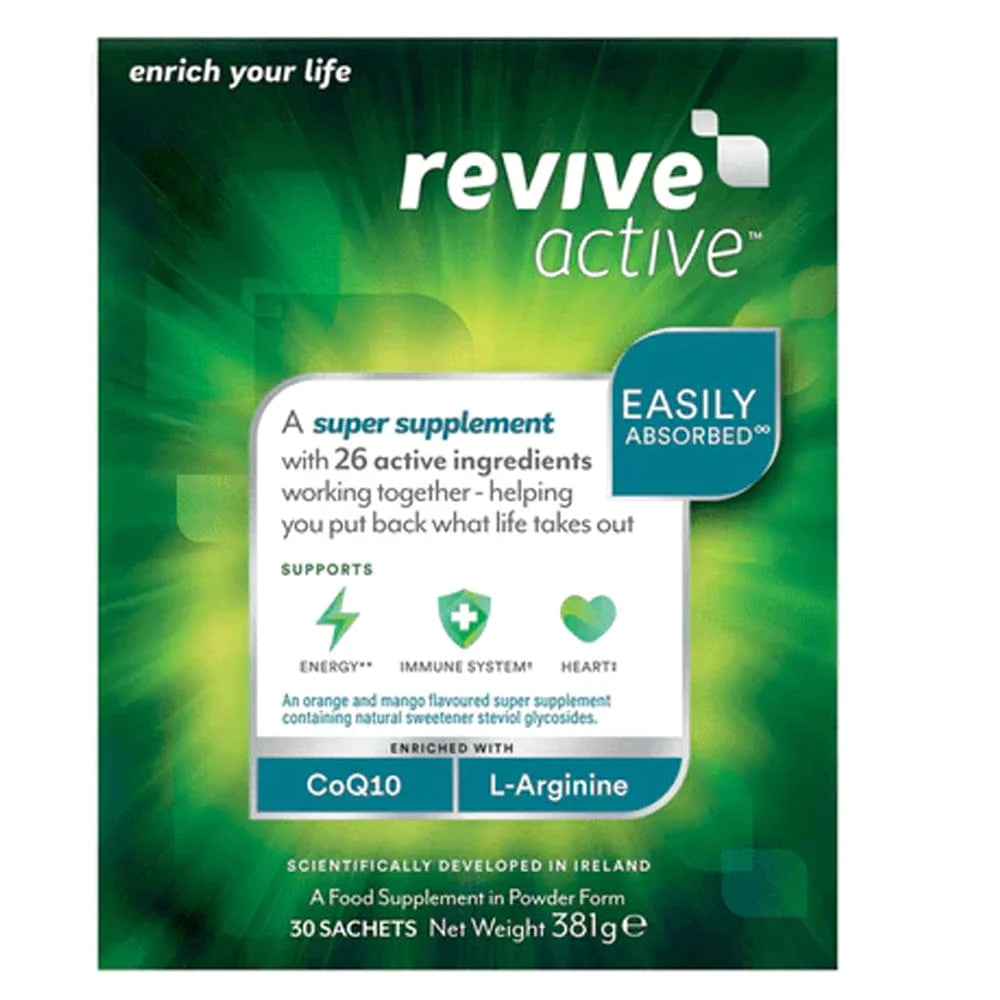 Image of green box of Revive Active vitamin supplement.