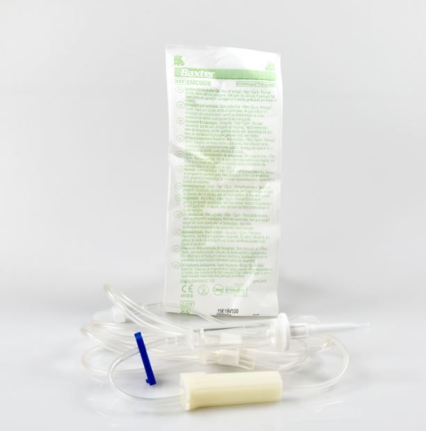 Baxter solution giving set, single set
