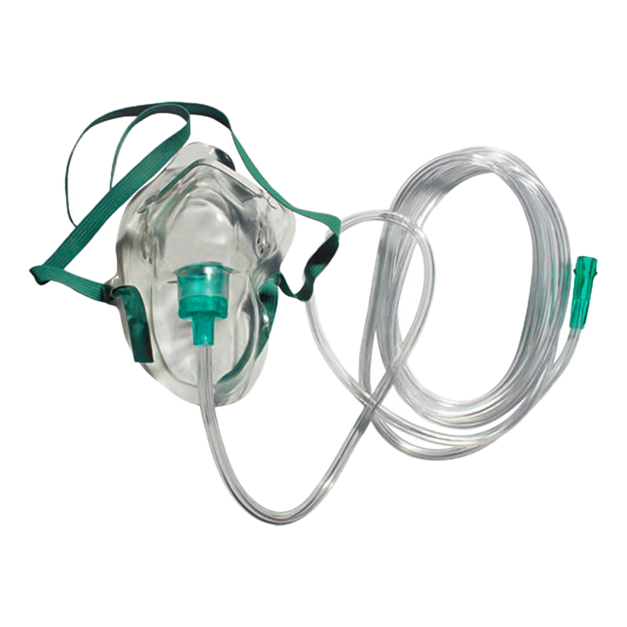 Representative adult oxygen mask with tubing, single set